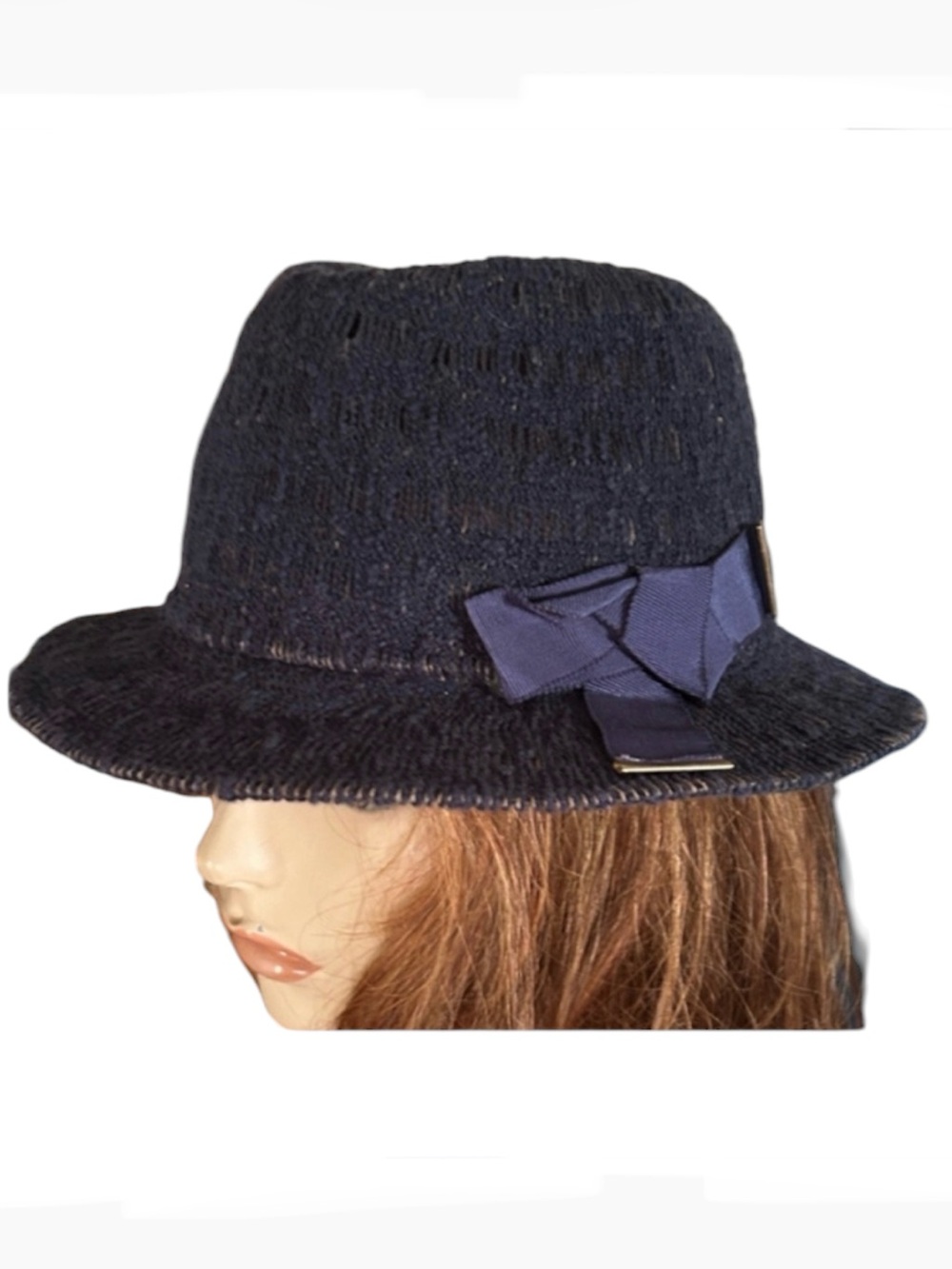 BCBGeneration Dark Blue Women's Hat with Bow